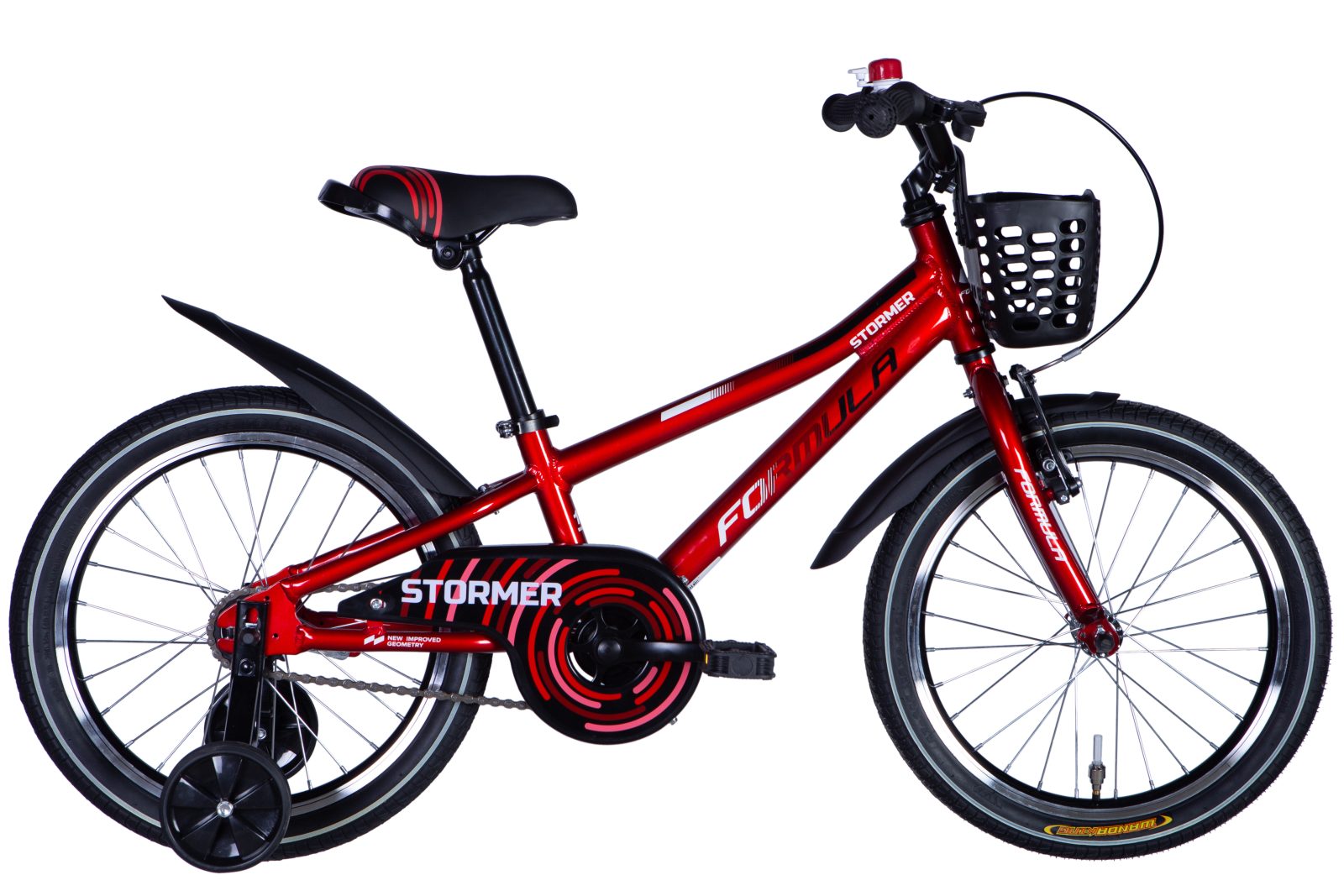 Велосипед Формула дитячий  AL 18" Formula STORMER BH рама-9" червоний з чорним та білим 2025 для дітей купити