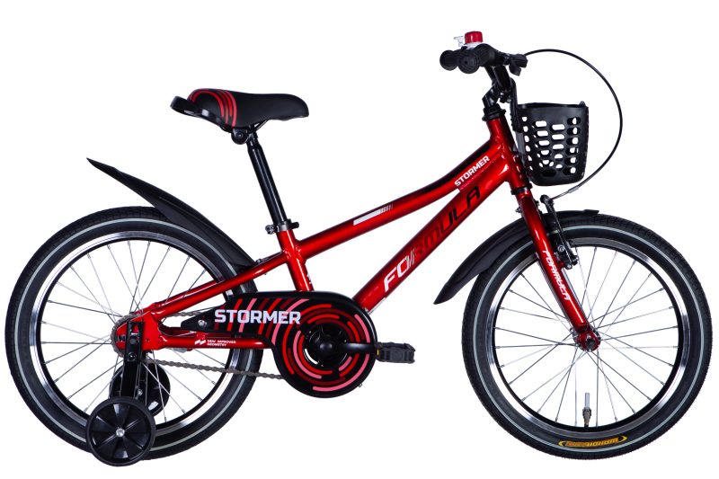 Велосипед Формула дитячий  AL 18" Formula STORMER BH рама-9" червоний з чорним та білим 2025 для дітей купити