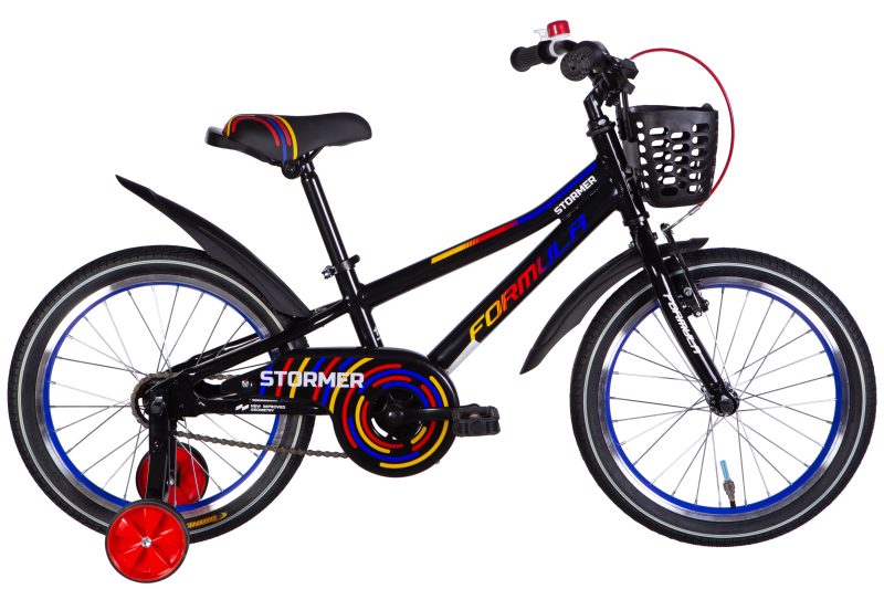 Велосипед Формула дитячий  AL 18" Formula STORMER BH рама-9" чорний з червоним та жовтим 2025 для дітей купити