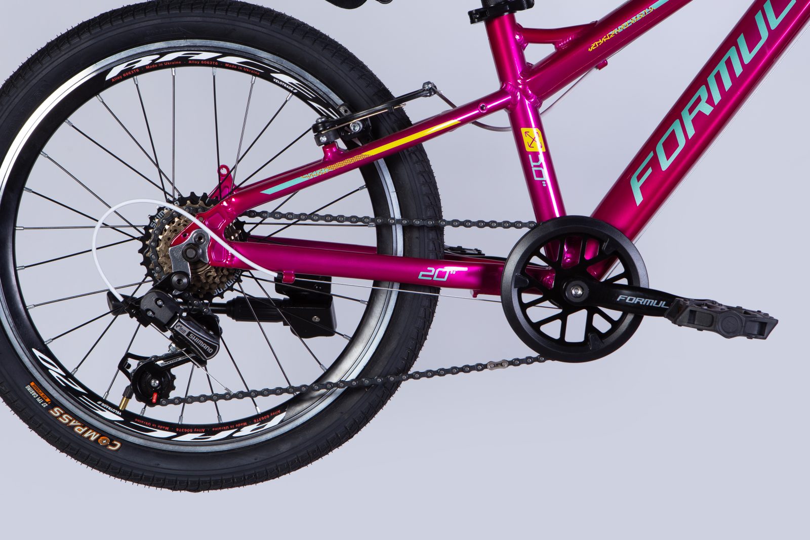 Велосипед AL 20" Formula BLACKWOOD Vbr FR рама-11" малиновий 2025 Формула
