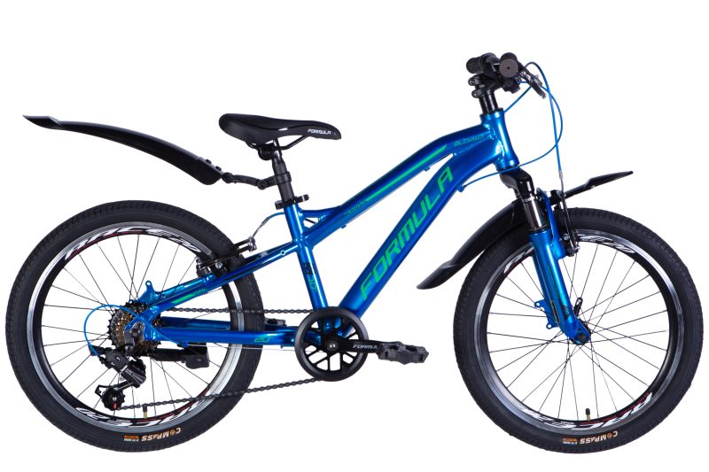 Велосипед Формула дитячий  AL 20" Formula BLACKWOOD Vbr FR рама-11" синьо-зелений 2025 для дітей купити