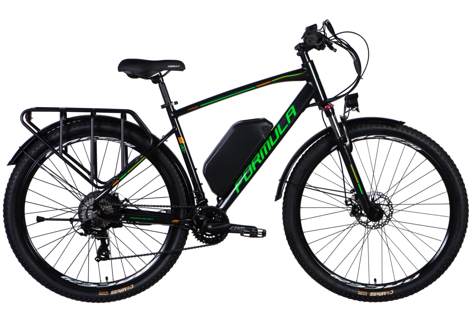 Електровелосипед Формула  28" AL Formula eCURSOR MAN DD CS рама-20" 48B 17.5А*г 500Вт чорно-зелений YS 2498-1 2025 купити електро велик