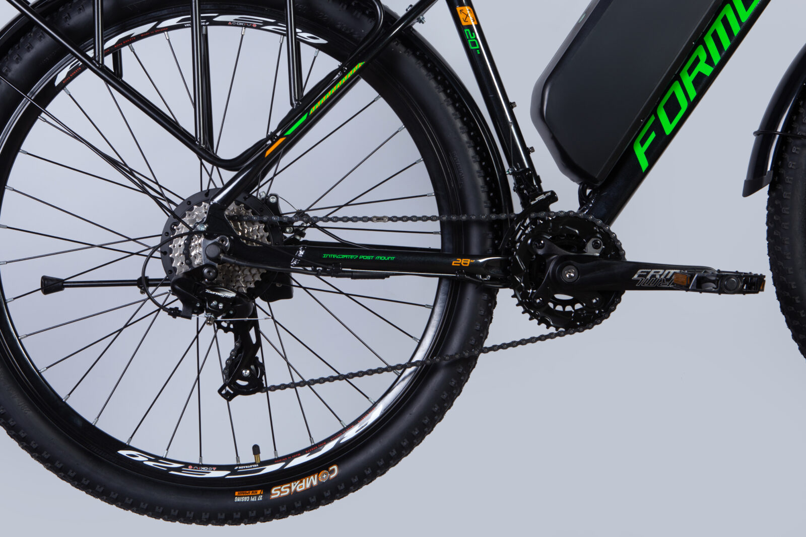 28" AL Formula eCURSOR MAN DD CS рама-20" 48B 17.5А*г 500Вт чорно-зелений YS 2498-1 2025 Електро велосипед Формула