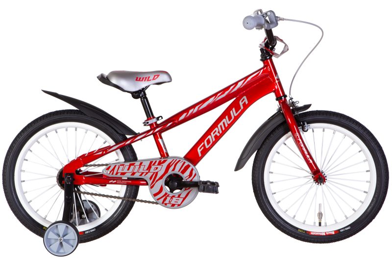 Велосипед Формула дитячий  ST 18" Formula WILD BH рама-9" червоний з сірим 2024 крила