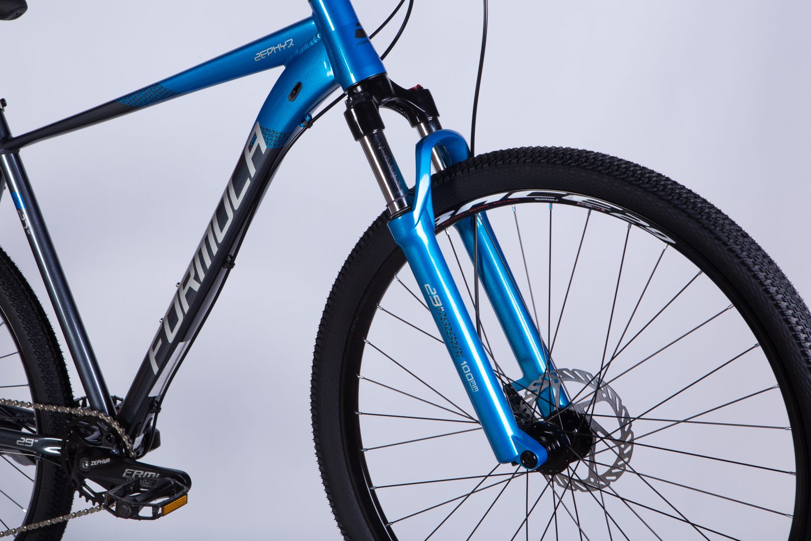 Велосипед AL 29" Formula ZEPHYR EXPERT HDD рама-21" синьо-сірий 2025 формула велосипед