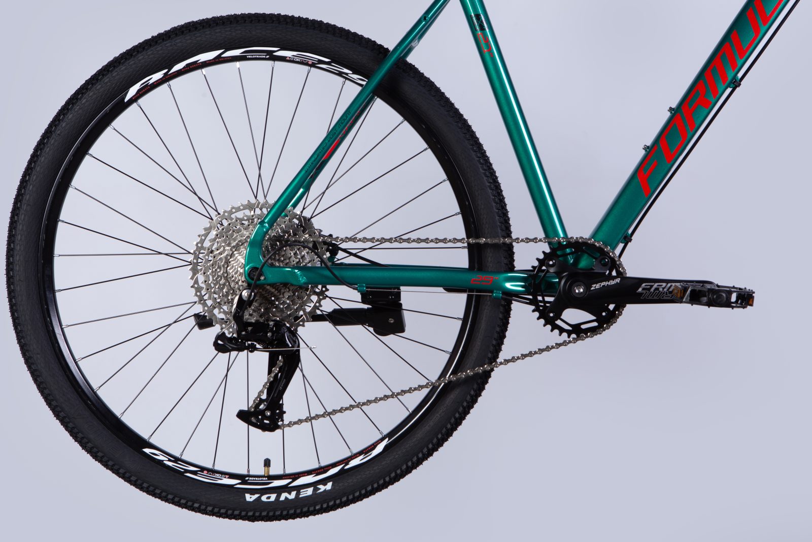 Велосипед AL 29" Formula ZEPHYR EXPERT HDD рама-21" темно-сріблястий з зеленим 2025 замовити