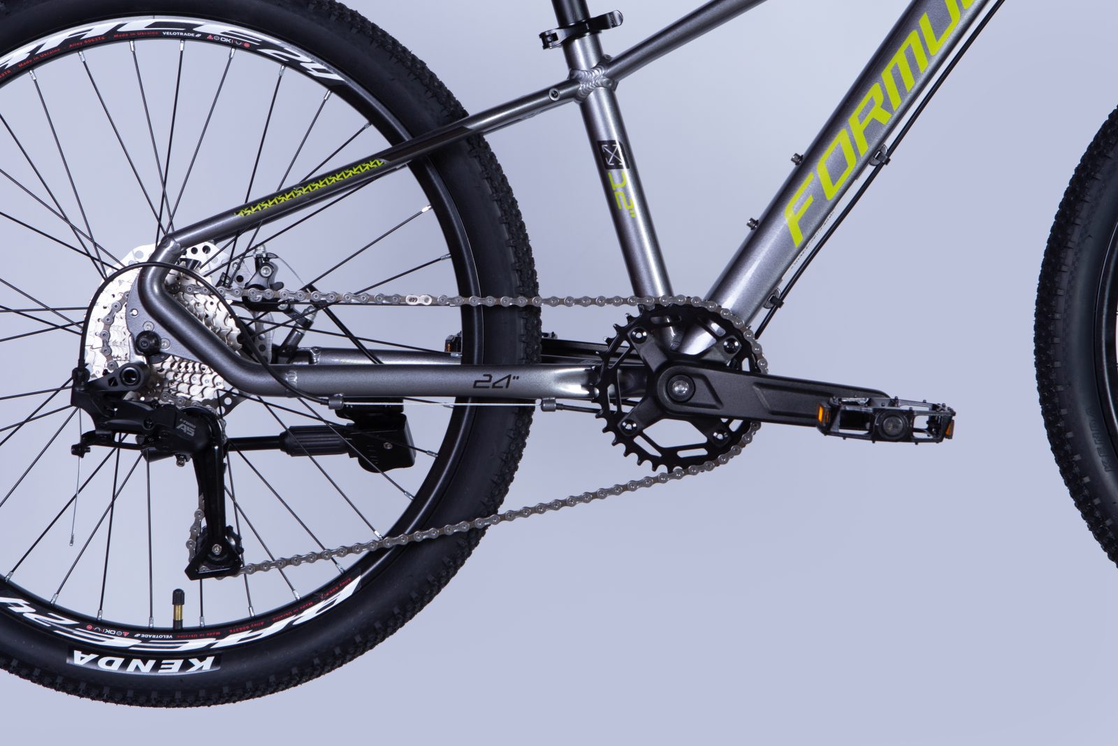 Велосипед AL 24" Formula ZEPHYR 3.0 DD CS рама-12" сіро-зелений 2025 замовити
