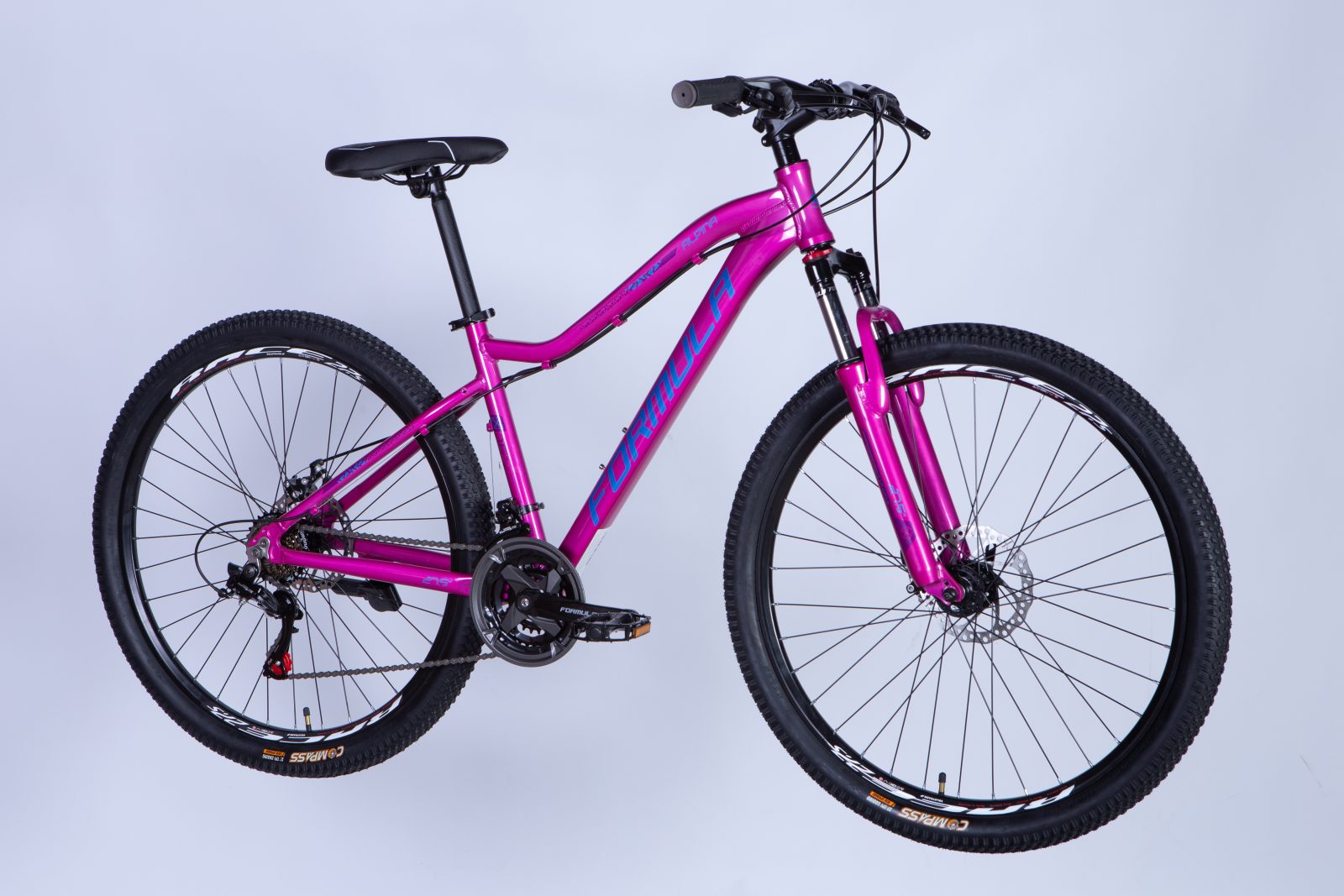 Велосипед AL 27.5" Formula ALPINA DD FR рама-16" рожево-синій 2025 Формула