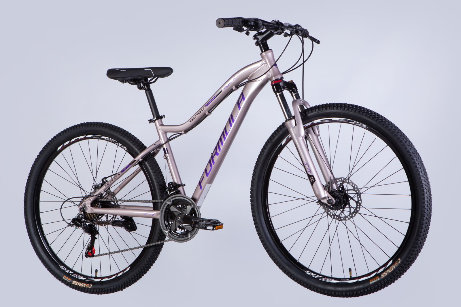 Велосипед AL 27.5" Formula ALPINA DD FR рама-16" сріблясто-фіолетовий 2025 Формула