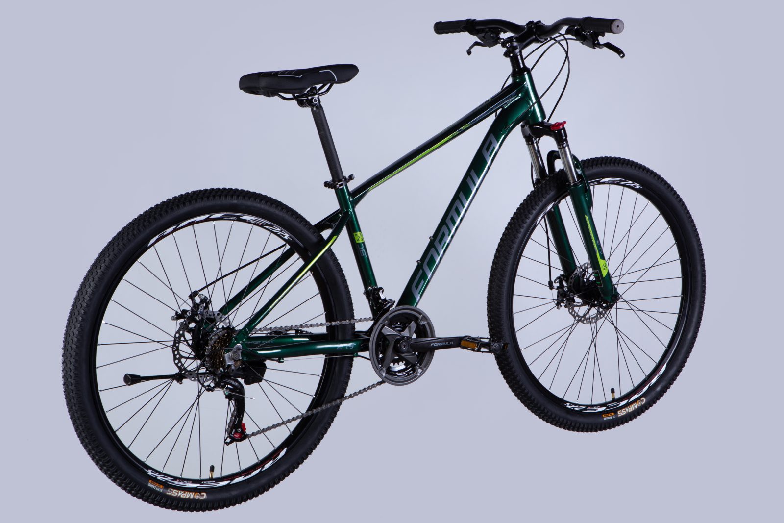Велосипед AL 27.5" Formula MOTION DD FR рама-16" зелено-сірий 2025 Формула
