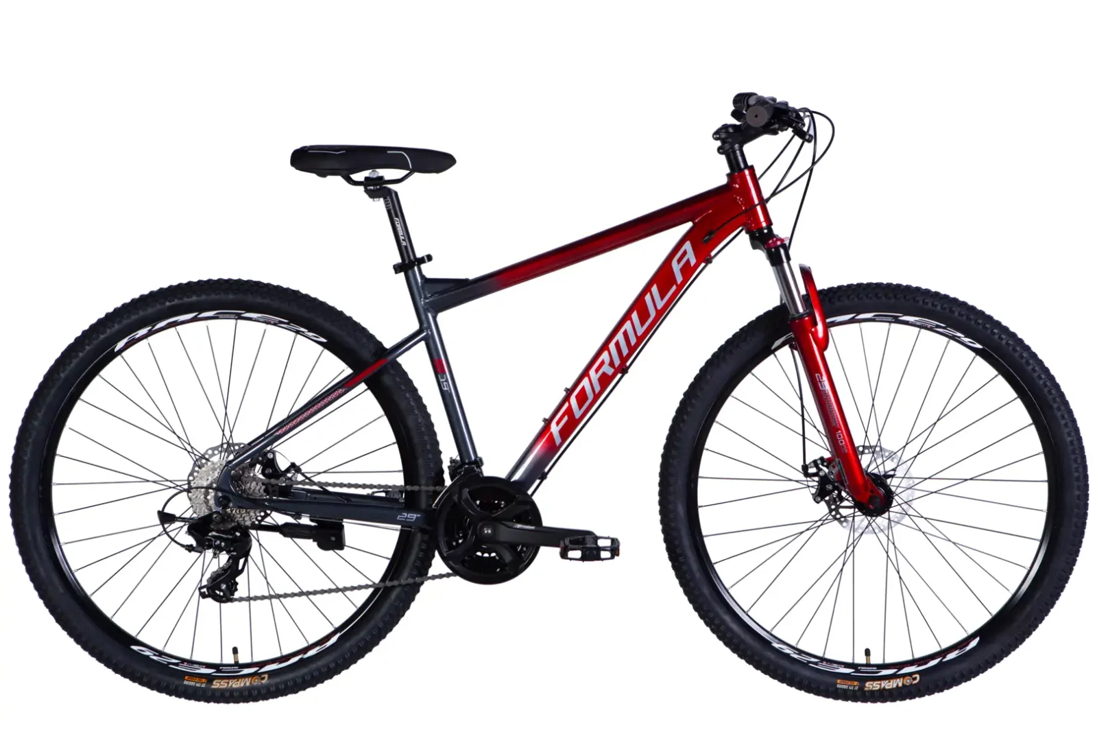 Велосипед Ф-1 Формула Formula F-1 гірський спортивний  AL 29" Formula F-1 DD CS рама-19" червоно-сірий 2026 для бездоріжжя купити