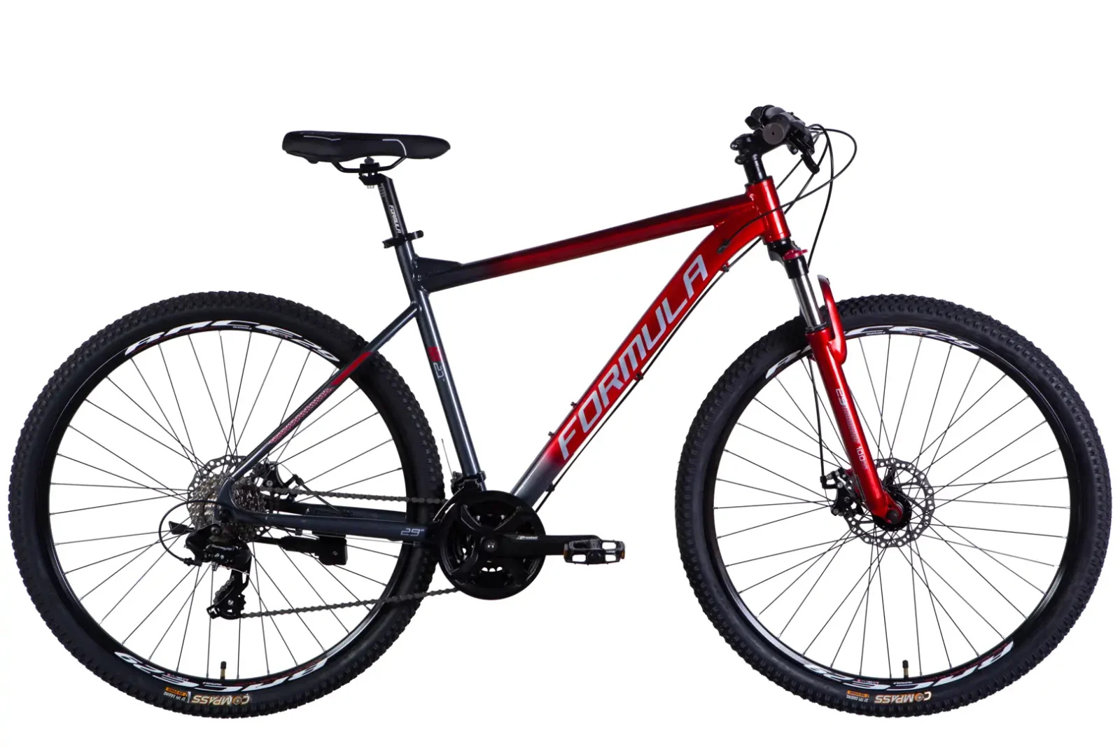 Велосипед Ф-1 Формула Formula F-1 гірський спортивний  AL 29" Formula F-1 DD CS рама-21" червоно-сірий 2026 для бездоріжжя купити