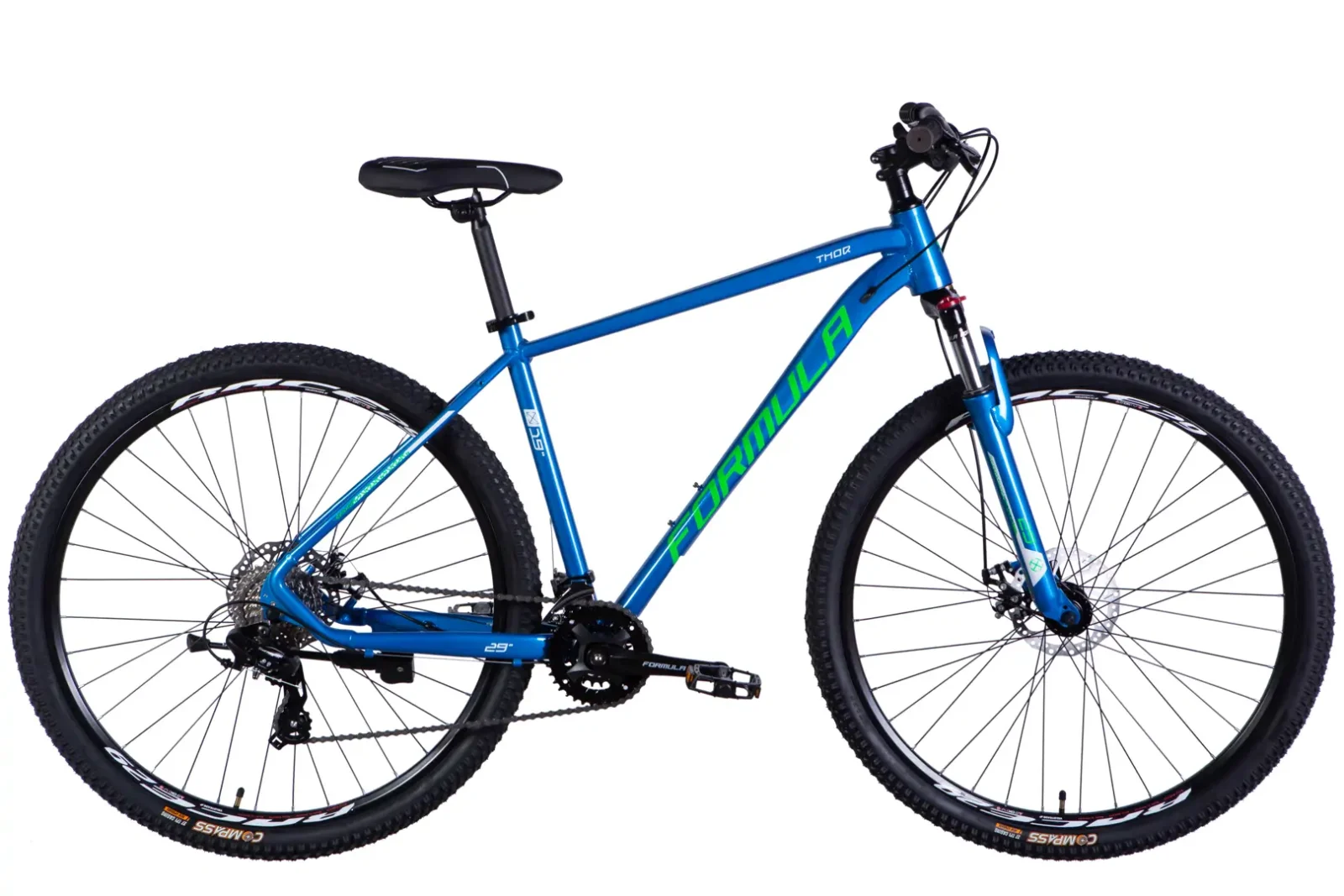 Велосипед Тор Формула Formula THOR гірський спортивний  AL 29" Formula THOR DD CS рама-19" синій з зеленим 2026 для бездоріжжя купити