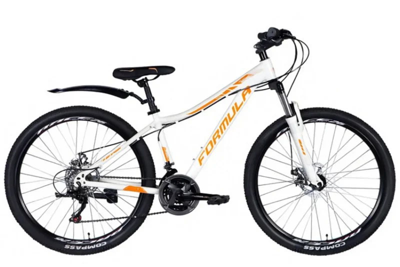 Велосипед Електра Формула Formula ELECTRA гірський спортивний  ST 26" Formula ELECTRA DD FR рама-14" біло-помаранчевий 2025 для бездоріжжя купити