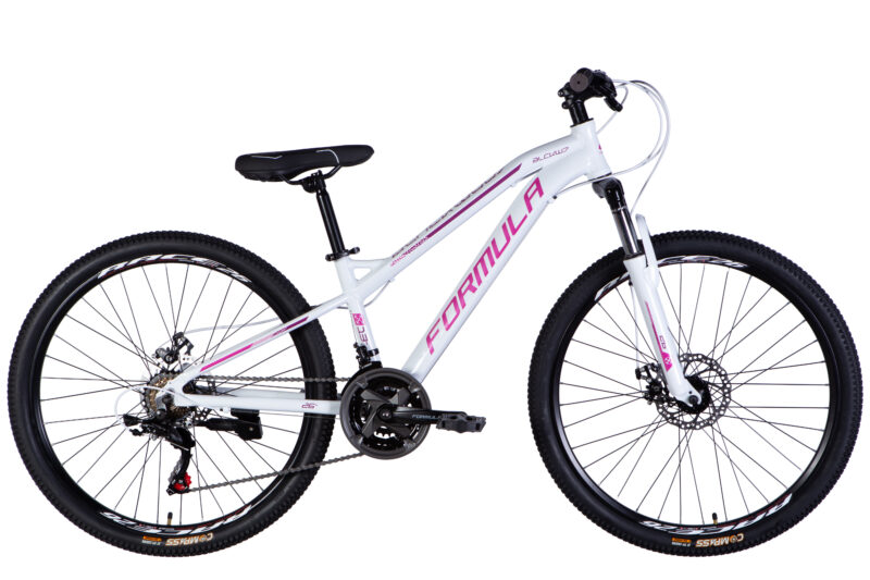 Велосипед Формула підлітковий гірський спортивний  AL 26" Formula BLACKWOOD DD FR рама-13" біло-рожевий 2025 для бездоріжжя купити
